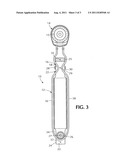 Anti-strangulation apparatus for, and hanging freely with, a looped cord     of a window covering device diagram and image