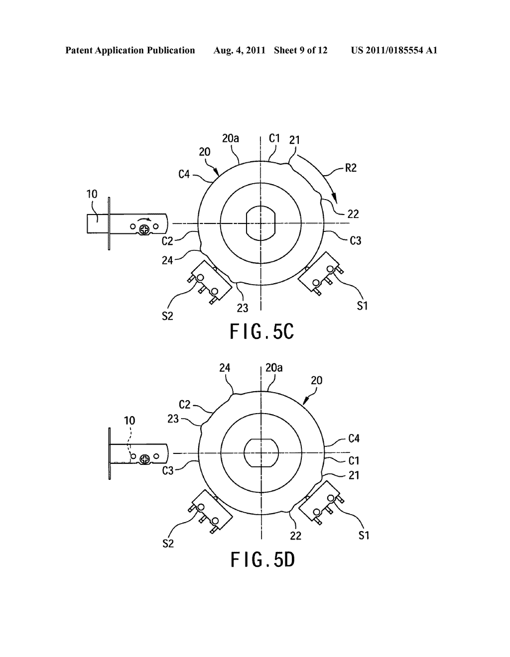 METHOD FOR AUTOMATICALLY DETERMINING THE DIRECTION INSTALLATION OF AN     ELECTRONIC LOCK - diagram, schematic, and image 10