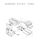 LASER AIMING DEVICE INTEGRATED INTO AN ELECTRO-OPTIC BATTERY SOURCE SUCH     AS ASSOCIATED WITH A HOLOGRAPHIC SIGHT diagram and image