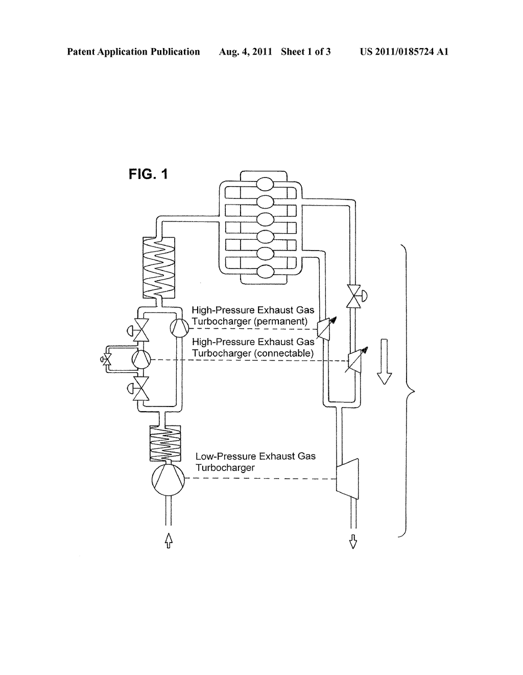 Two-Stage Exhaust Gas Turbocharging Arrangement for an Internal Combustion     Engine - diagram, schematic, and image 02