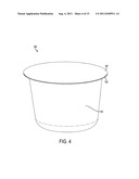 Filtering permeable thermoformed container for beverage-making products     with a flat rim diagram and image