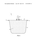 Filtering permeable thermoformed container for beverage-making products     with a flat rim diagram and image