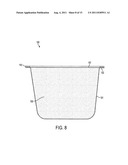 Filtering permeable thermoformed container for beverage-making products     with a flat rim diagram and image