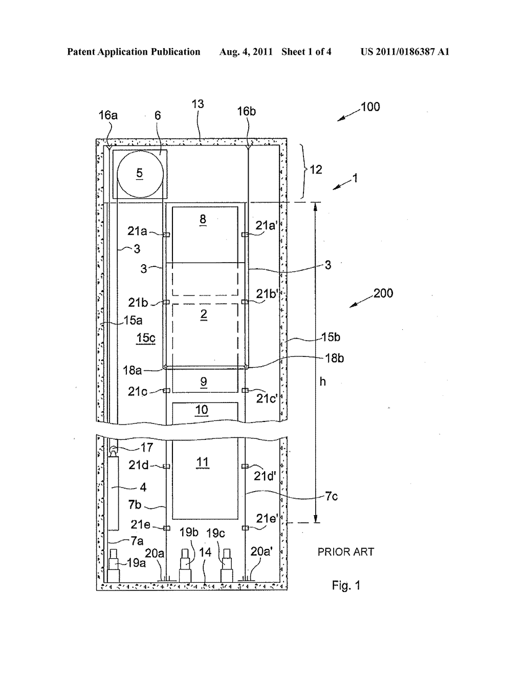 FASTENING DEVICE FOR A GUIDE RAIL OF AN ELEVATOR INSTALLATION - diagram, schematic, and image 02