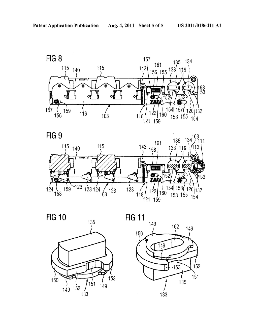 COUPLING ARRANGEMENT FOR TRANSMISSION OF THE ROTATIONAL MOVEMENT OF A     SWITCHING SHAFT OF AN ELECTRICAL SWITCH TO AT LEAST ONE POSITION     SIGNALLING DEVICE - diagram, schematic, and image 06