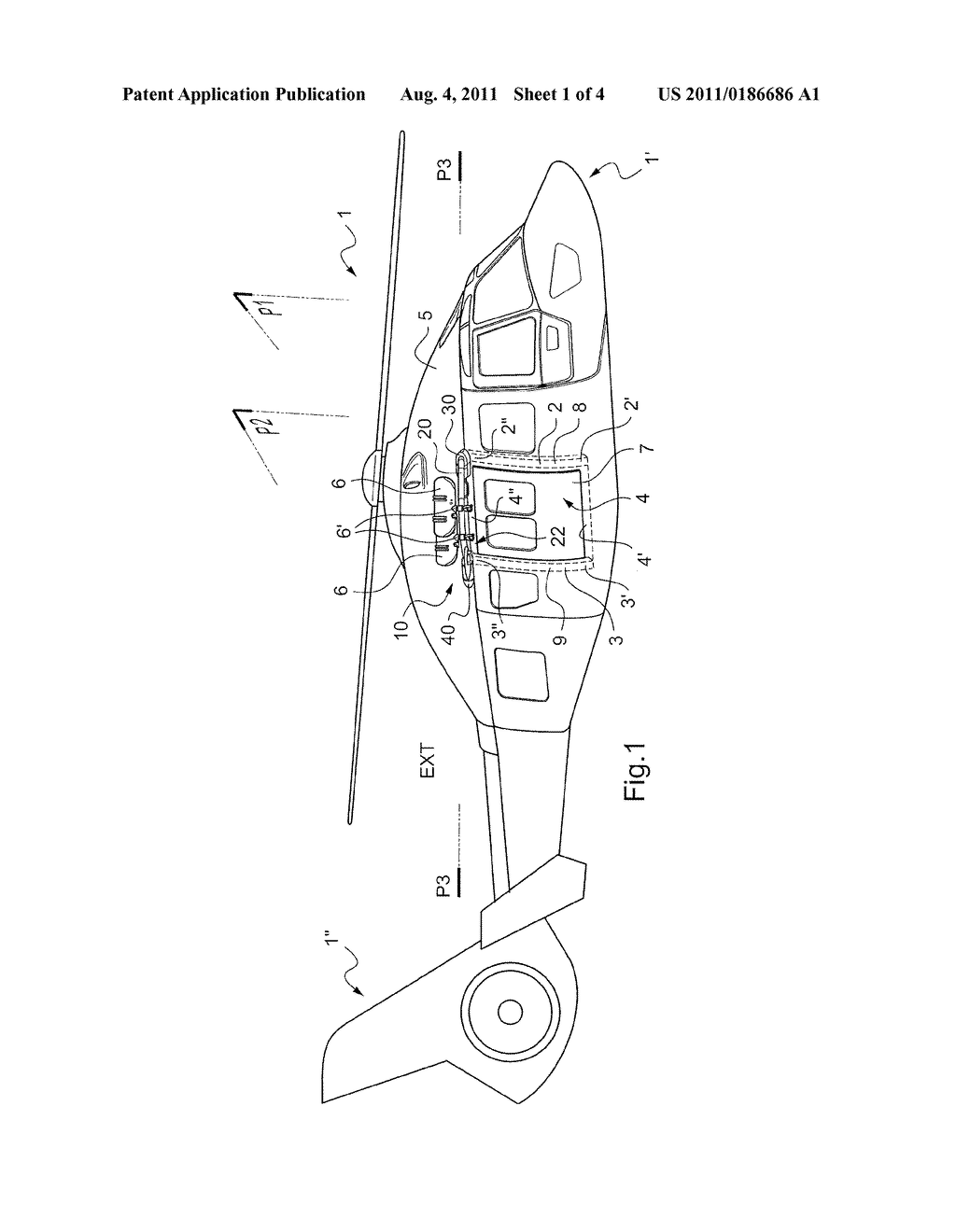 REMOVABLE SUPPORT FOR OPTIONAL EXTERNAL EQUIPMENT ON AN AIRCRAFT, AND AN     AIRCRAFT PROVIDED WITH SUCH A SUPPORT - diagram, schematic, and image 02