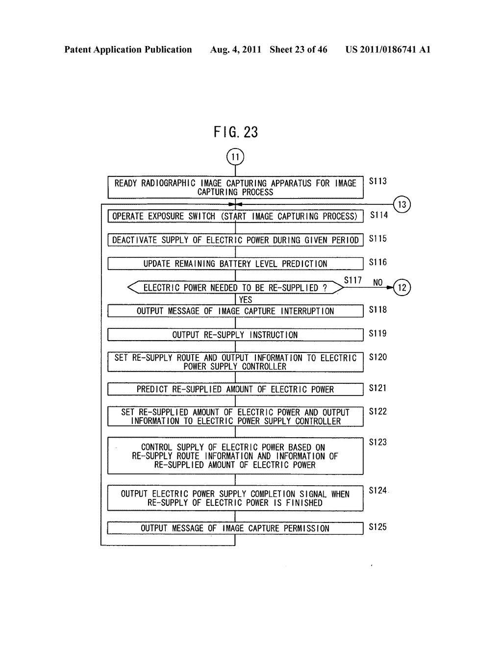 Radiographic image capturing apparatus, radiographic image capturing     system, and method of supplying electric power to radiographic image     capturing apparatus - diagram, schematic, and image 24