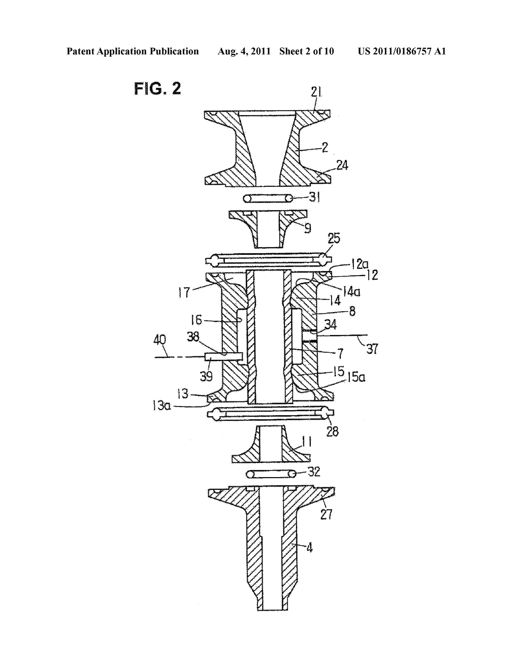 Filling Channel Opening and Closing Device for Liquid Product Filling     Apparatus - diagram, schematic, and image 03