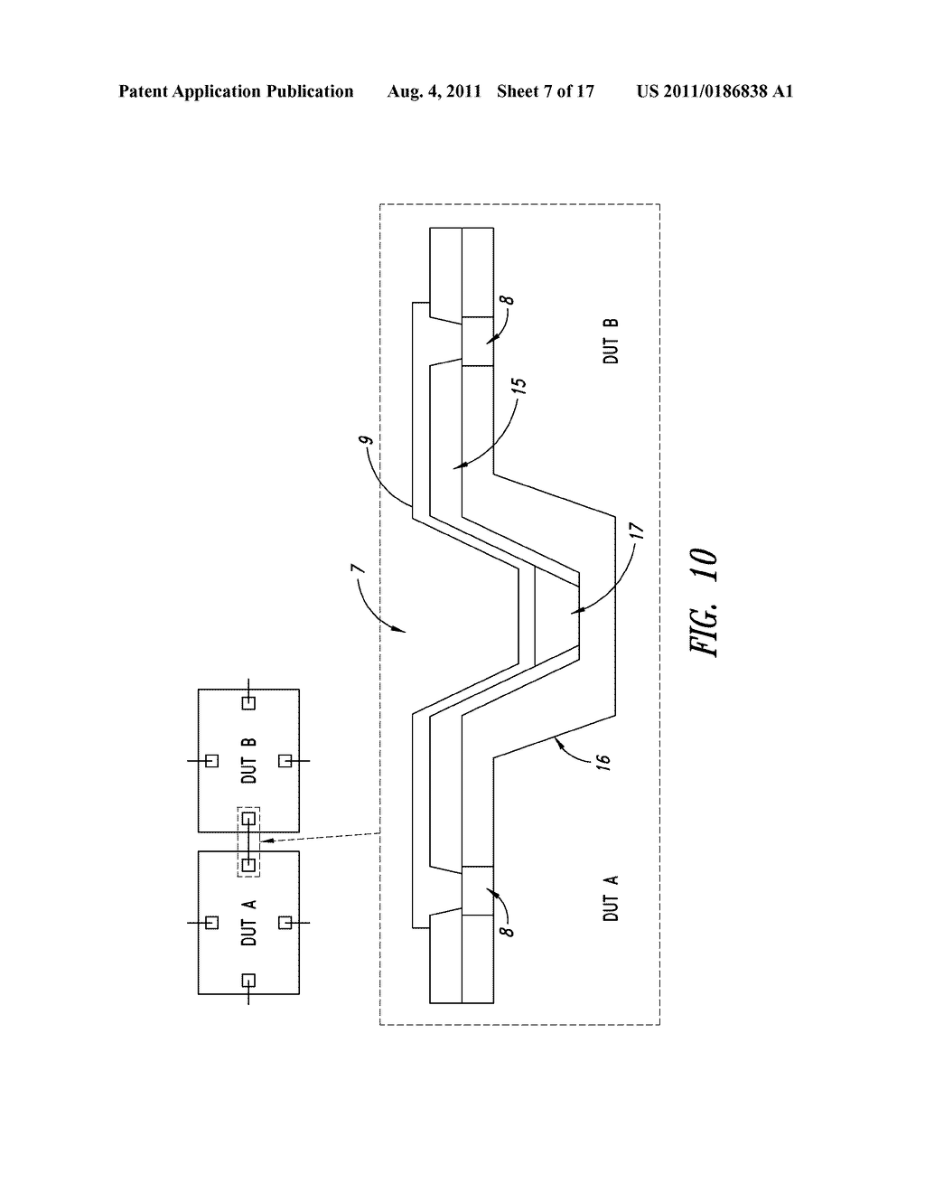 CIRCUIT ARCHITECTURE FOR THE PARALLEL SUPPLYING DURING AN ELECTRIC OR     ELECTROMAGNETIC TESTING OF A PLURALITY OF ELECTRONIC DEVICES INTEGRATED     ON A SEMICONDUCTOR WAFER - diagram, schematic, and image 08
