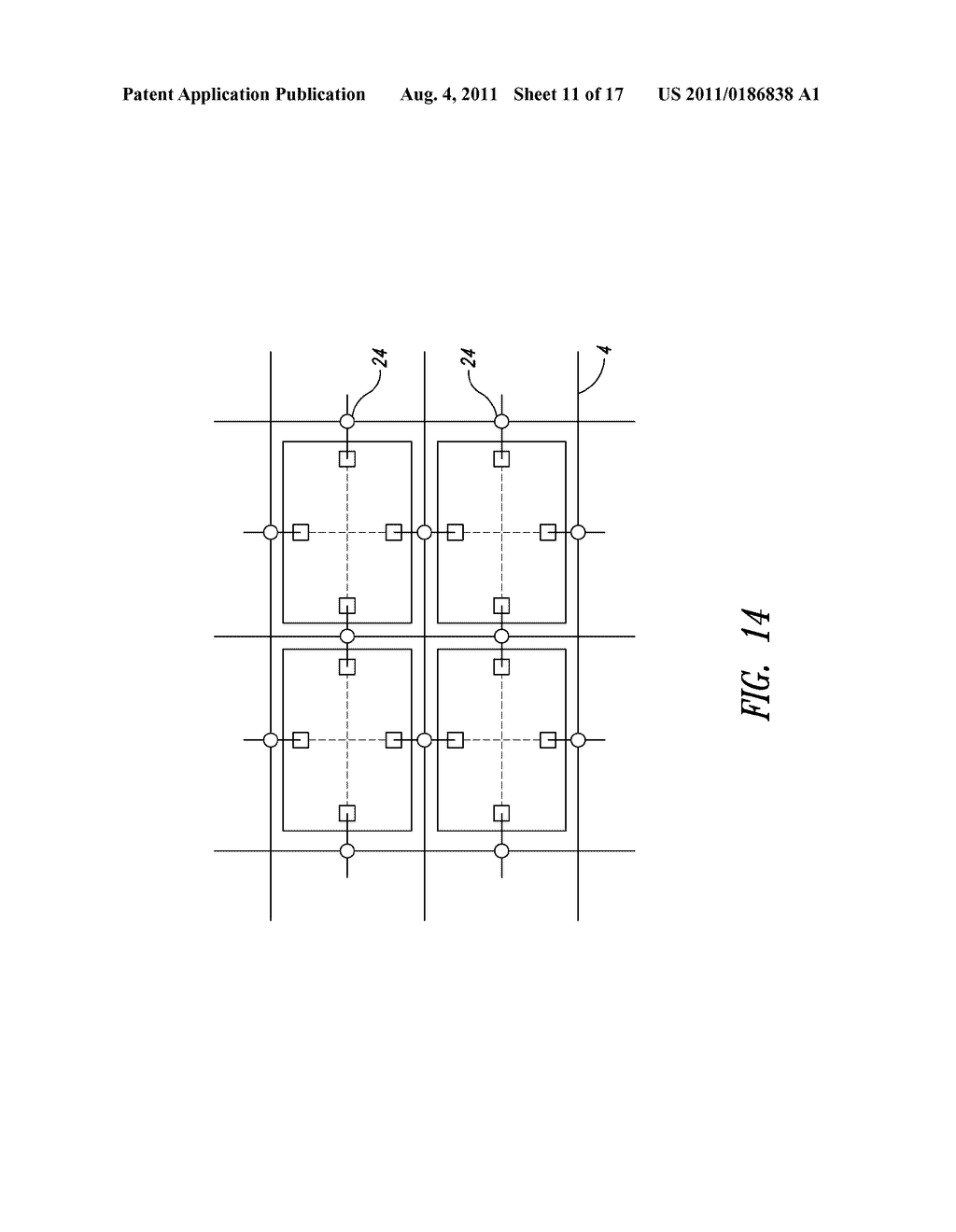 CIRCUIT ARCHITECTURE FOR THE PARALLEL SUPPLYING DURING AN ELECTRIC OR     ELECTROMAGNETIC TESTING OF A PLURALITY OF ELECTRONIC DEVICES INTEGRATED     ON A SEMICONDUCTOR WAFER - diagram, schematic, and image 12