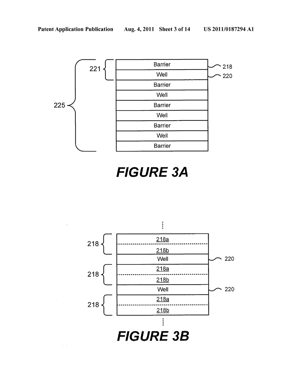 GROUP III NITRIDE BASED LIGHT EMITTING DIODE STRUCTURES WITH MULTIPLE     QUANTUM WELL STRUCTURES HAVING VARYING WELL THICKNESSES - diagram, schematic, and image 04