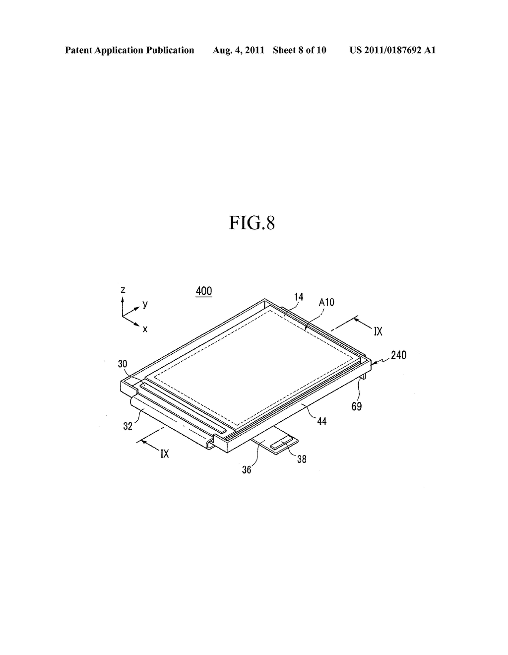 FLAT PANEL DISPLAY AND MOBILE DEVICE USING THE SAME - diagram, schematic, and image 09