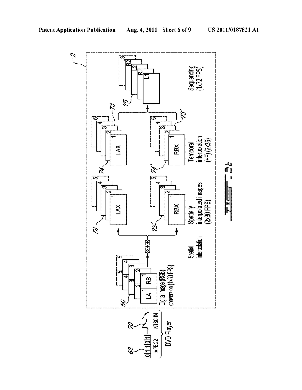 PROCESS AND SYSTEM FOR ENCODING AND PLAYBACK OF STEREOSCOPIC VIDEO     SEQUENCES - diagram, schematic, and image 07