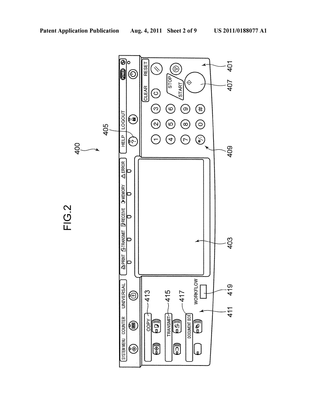 OPERATING DEVICE AND IMAGE FORMING APPARATUS - diagram, schematic, and image 03