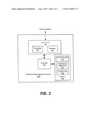 METHODS, SYSTEMS, AND COMPUTER PROGRAM PRODUCTS FOR SCHEDULE MANAGEMENT     BASED ON LOCATIONS OF WIRELESS DEVICES diagram and image