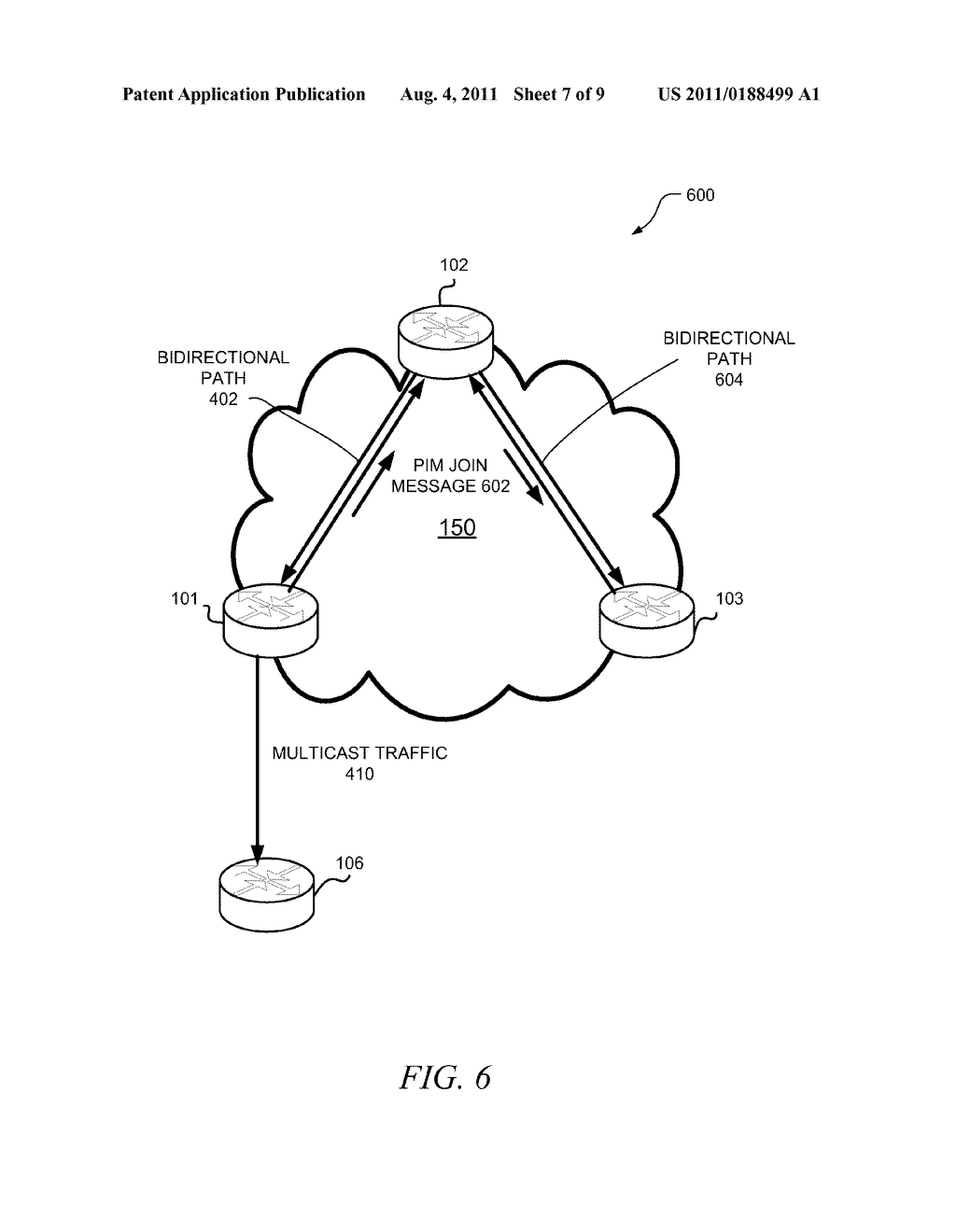 POINT-TO-MULTIPOINT PATH IMPLEMENTATION IN A MULTICAST VIRTUAL PRIVATE     NETWORK - diagram, schematic, and image 08