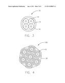 FIBER OPTIC ARRANGEMENT USING FLAT WIDE WTER SWELLABLE BINDER FOR SUBUNIT     ACCESS diagram and image