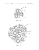 FIBER OPTIC ARRANGEMENT USING FLAT WIDE WTER SWELLABLE BINDER FOR SUBUNIT     ACCESS diagram and image