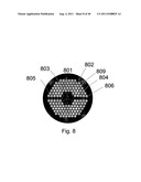 OPTICAL FIBER WITH RESONANT STRUCTURE OF CLADDING FEATURES CONNECTED TO     LIGHT SINK diagram and image