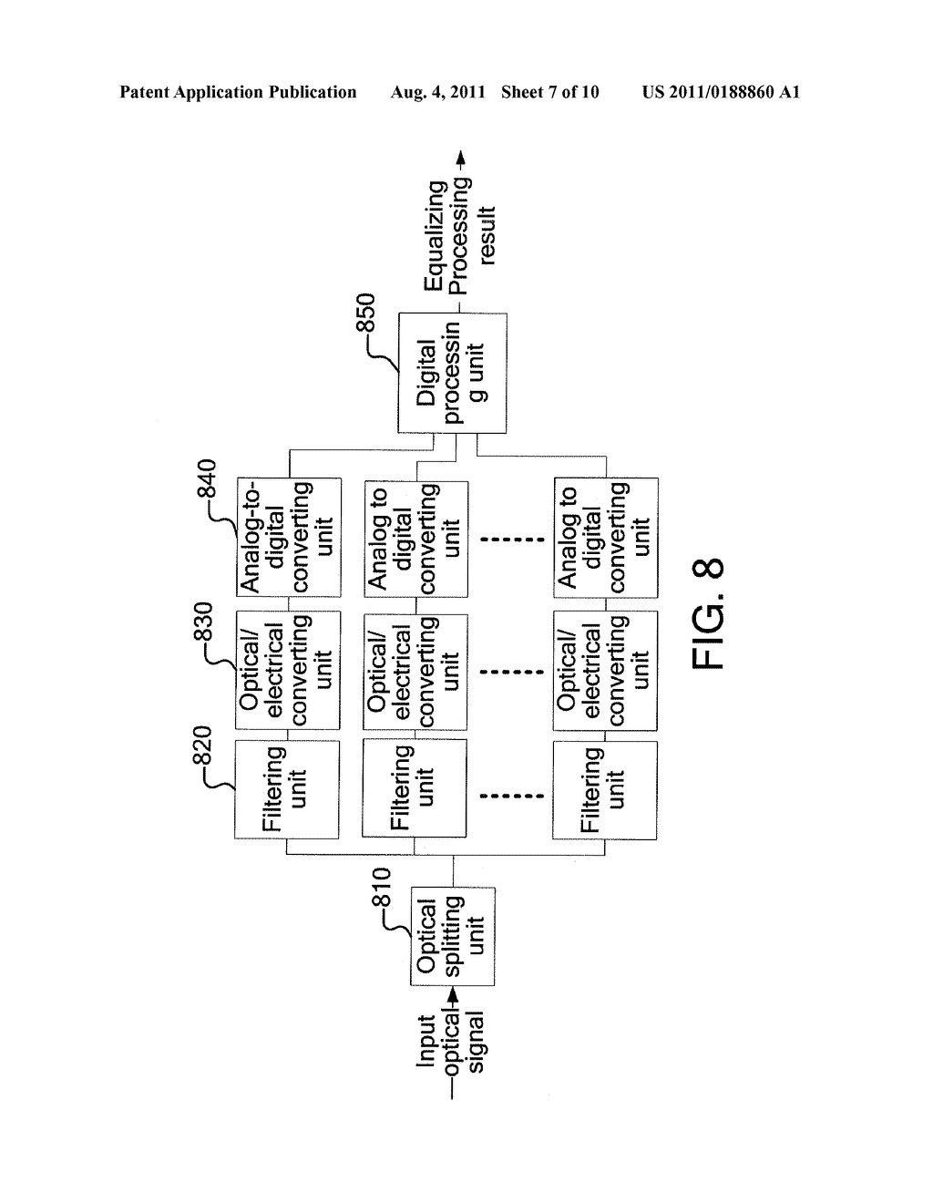 ELECTRICAL EQUALIZING PROCESSING METHOD AND DEVICE FOR OPTICAL SIGNAL AND     OPTICAL FIBER COMMUNICATION SYSTEM - diagram, schematic, and image 08