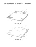 DECORATIVE SLEEVE COVER FORMED OF A PAPER AND/OR POLYMERIC MATERIAL HAVING     A TEXTURE OR APPEARANCE SIMULATING THE TEXTURE OR APPEARANCE OF CLOTH diagram and image