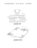 DECORATIVE SLEEVE COVER FORMED OF A PAPER AND/OR POLYMERIC MATERIAL HAVING     A TEXTURE OR APPEARANCE SIMULATING THE TEXTURE OR APPEARANCE OF CLOTH diagram and image