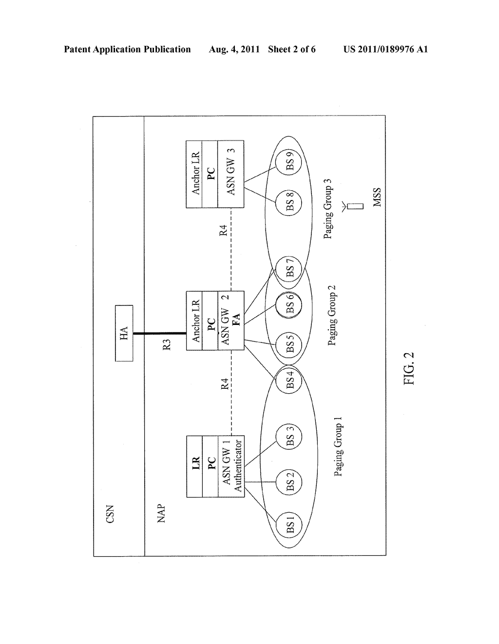 Paging group network and method for updating mobile station locations - diagram, schematic, and image 03