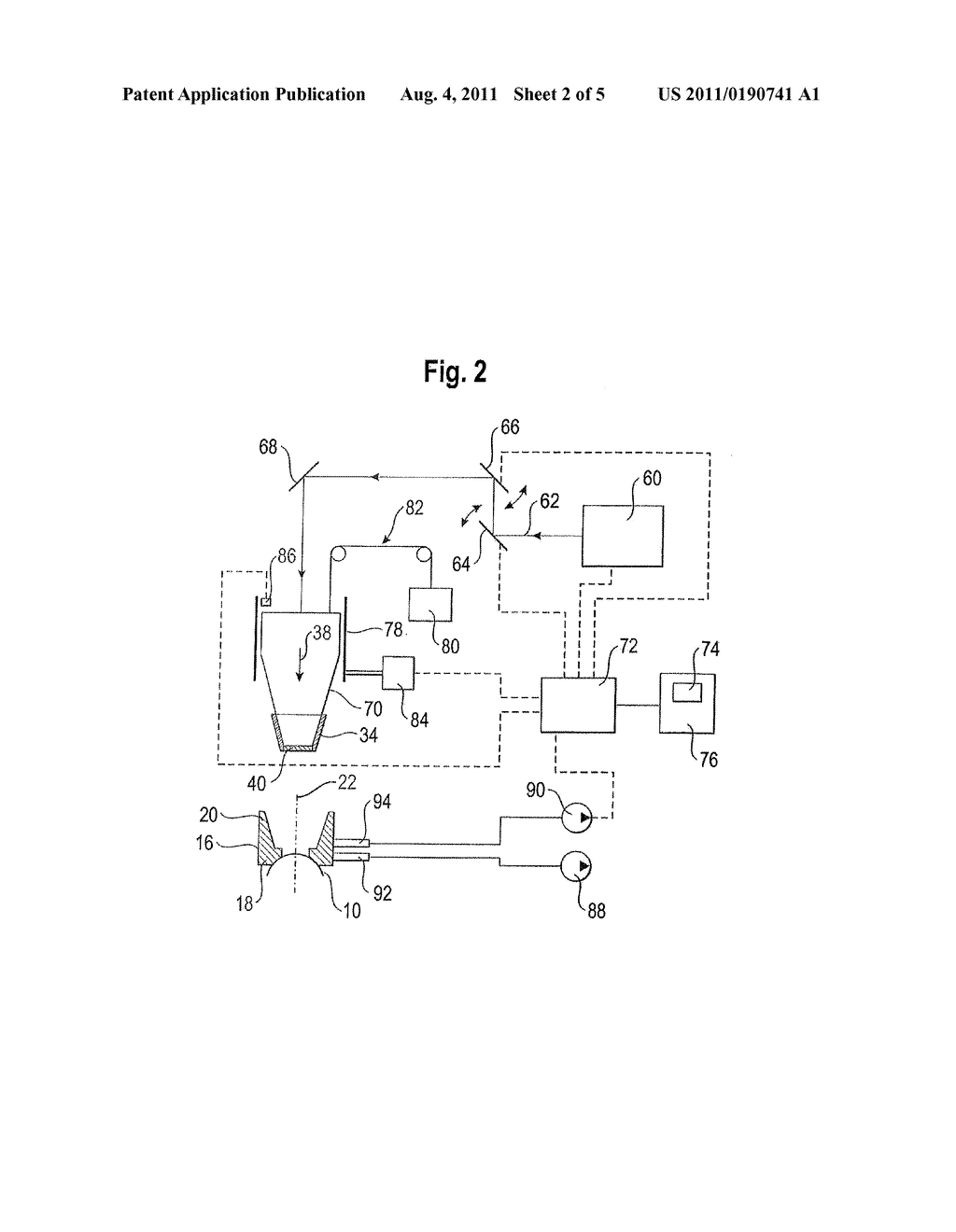 Coupling of an eye to a laser device - diagram, schematic, and image 03