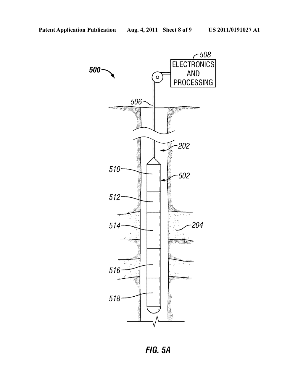 METHOD AND APPARATUS FOR MEASURING THE VERTICAL SEPARATION OF TWO STATIONS     IN A BOREHOLE - diagram, schematic, and image 09