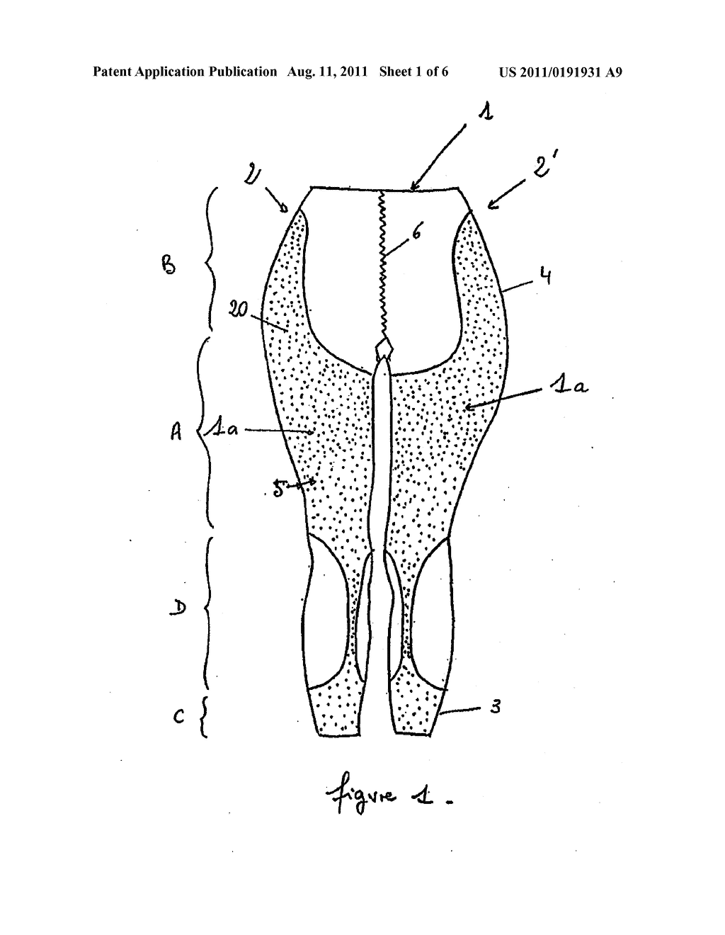 GARMENT SERVING TO COMBAT CELLULITE AND/OR VENOUS AND LYMPHATIC     INSUFFICIENCY - diagram, schematic, and image 02