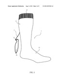 Sock with an Adjustable Strap Hook diagram and image