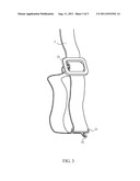 Sock with an Adjustable Strap Hook diagram and image