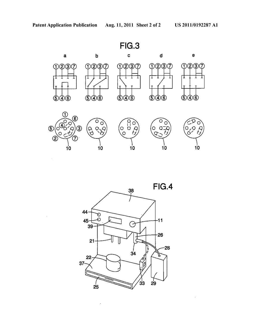 Coffee Machine Comprising a Frothing Device and Means for Cleaning the     Frothing Device and a Milk Suction Line and Process for Rinsing the Milk     Suction Line - diagram, schematic, and image 03