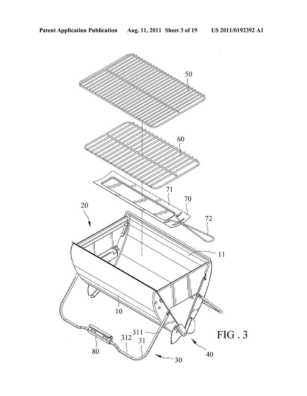 Foldable Grill - diagram, schematic, and image 04