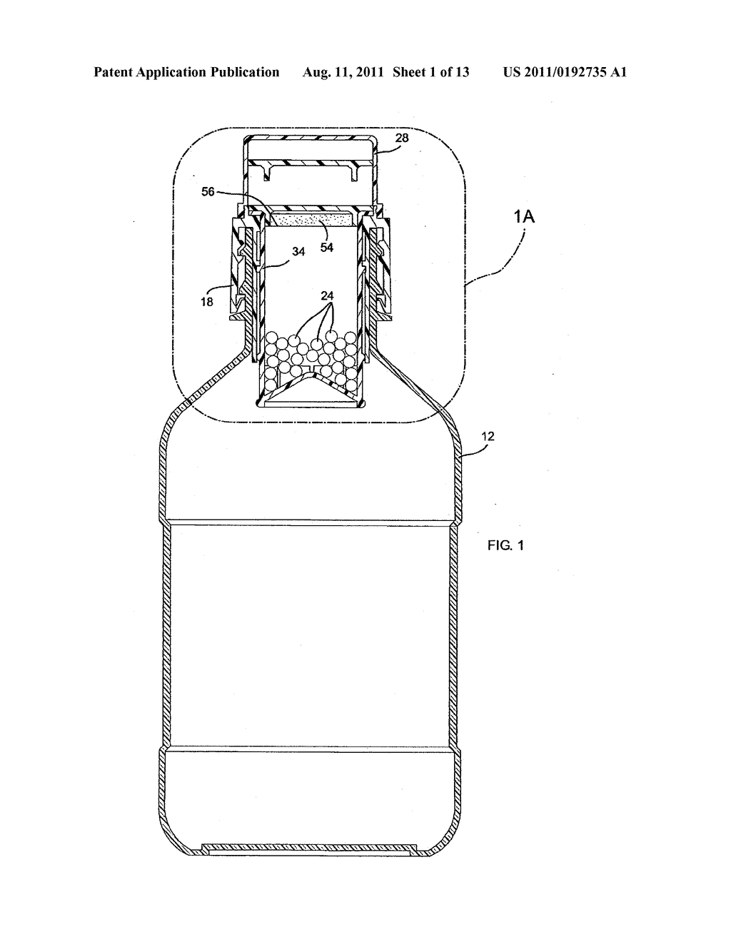 Multi-Chamber Container and Cap Therefor - diagram, schematic, and image 02