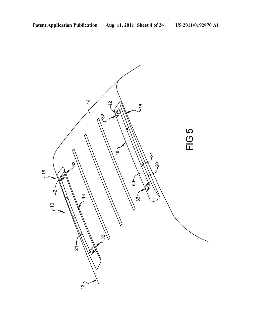 SYSTEM AND METHOD FOR VEHICLE ARTICLE CARRIER HAVING STOWABLE CROSS BARS - diagram, schematic, and image 05