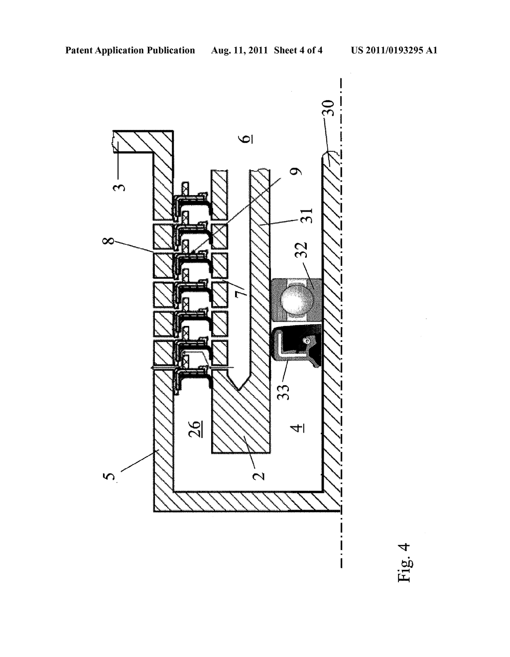 SEALING ARRANGEMENT BETWEEN A STATIONARY FIRST MACHINE PART AND A SECOND     MACHINE PART THAT ROTATES AROUND THE FIRST MACHINE PART - diagram, schematic, and image 05