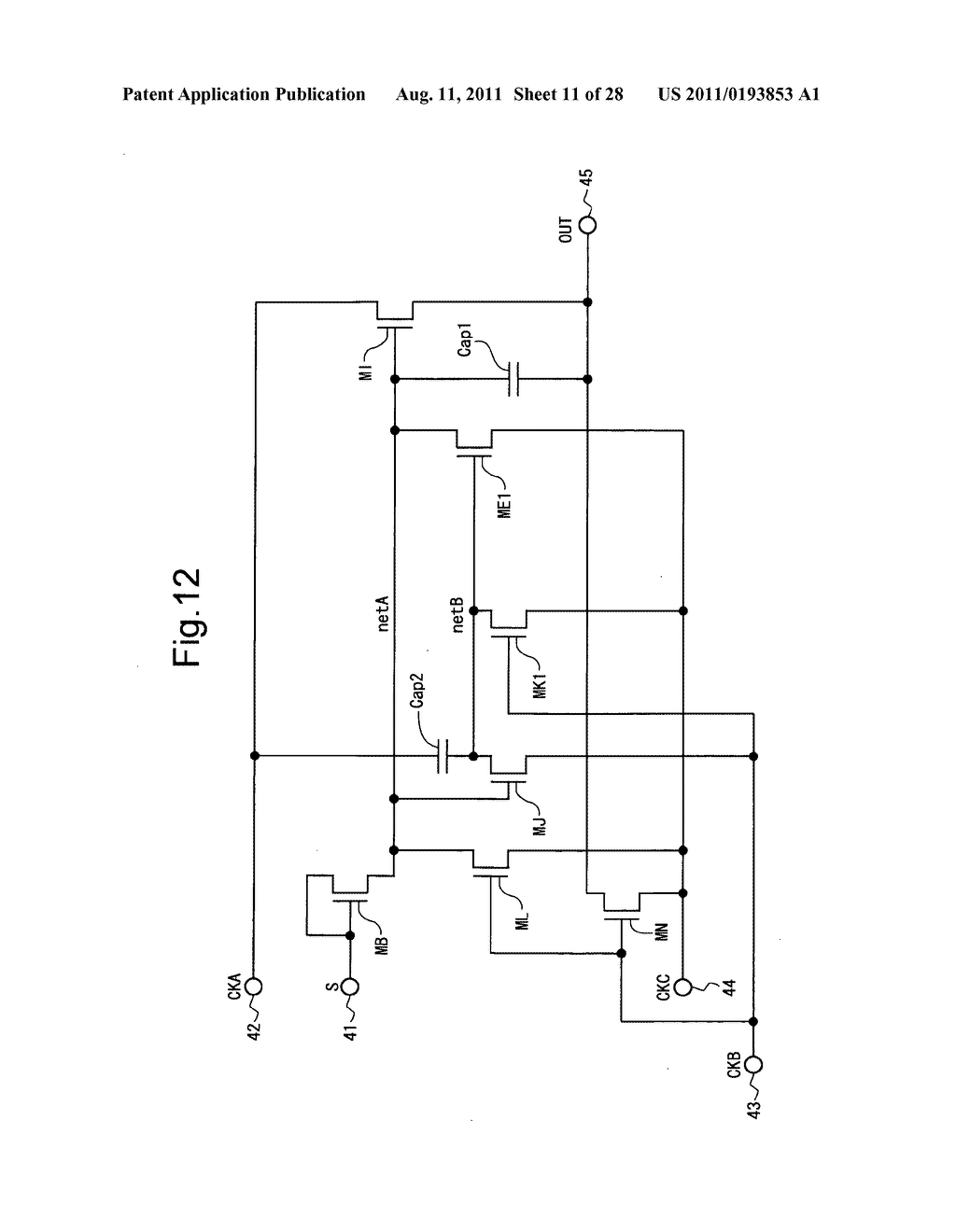 SCANNING SIGNAL LINE DRIVE CIRCUIT, SHIFT REGISTER AND DISPLAY DEVICE - diagram, schematic, and image 12