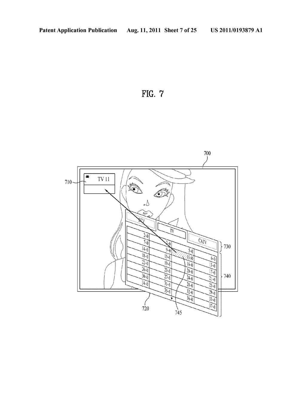 ELECTRONIC DEVICE AND A METHOD FOR PROVIDING A GRAPHICAL USER INTERFACE     (GUI) FOR BROADCAST INFORMATION - diagram, schematic, and image 08