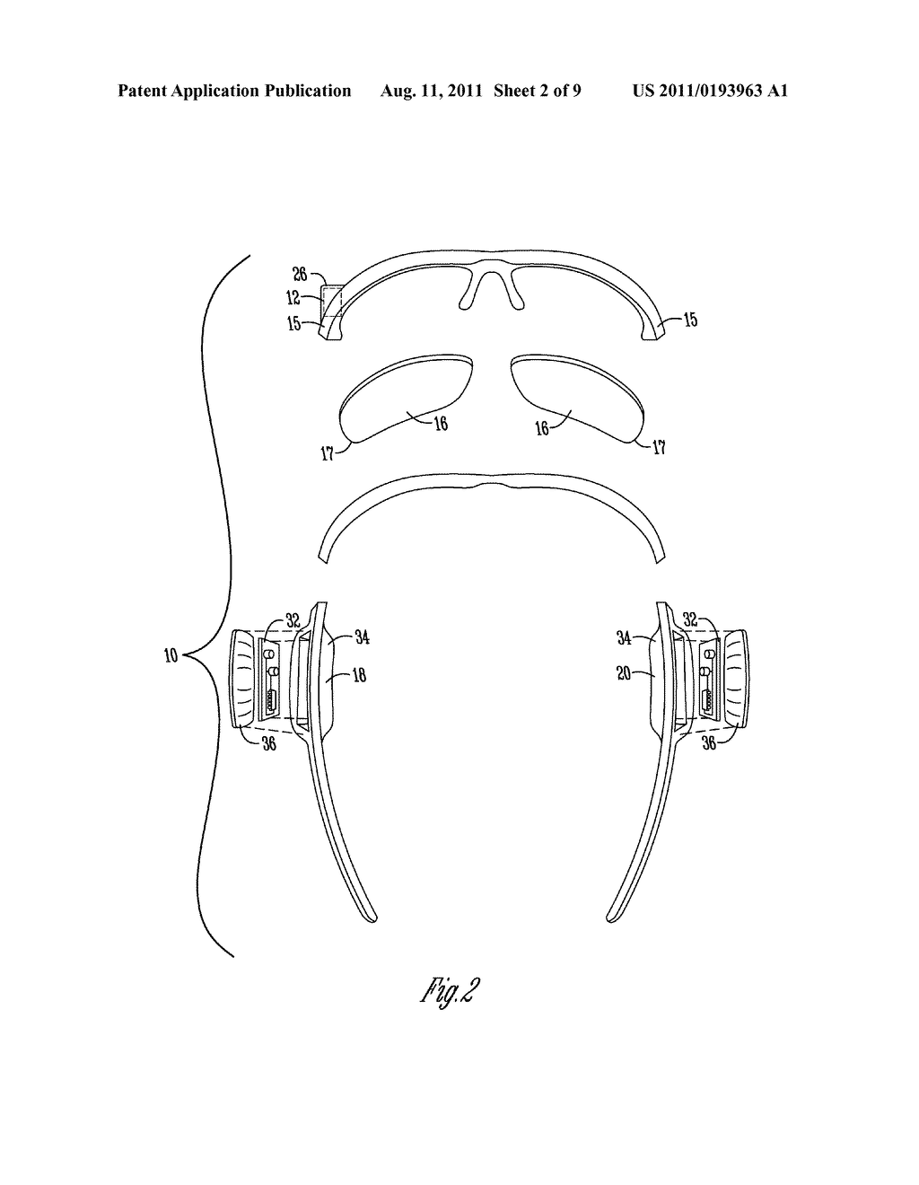 EYEWEAR FOR ACQUIRING VIDEO IMAGERY - diagram, schematic, and image 03