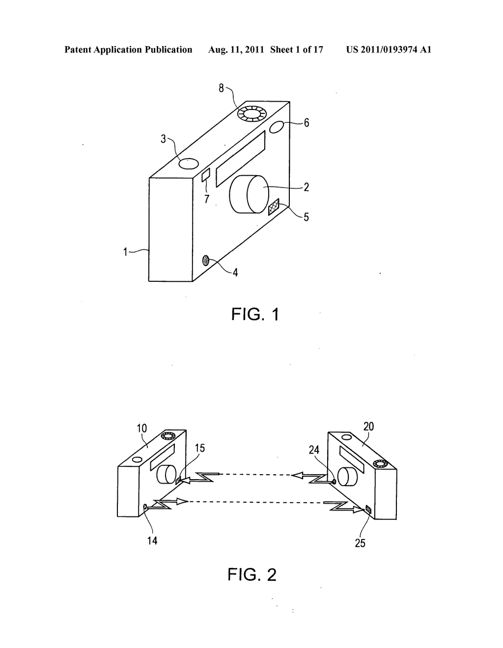 Electronic camera having a communication function - diagram, schematic, and image 02