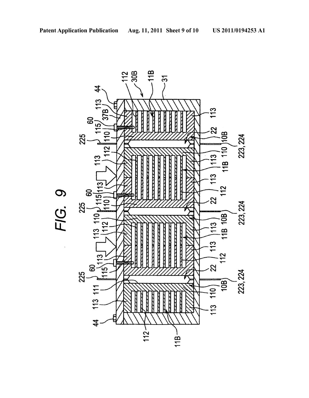 SEMICONDUCTOR APPARATUS HAVING SEMICONDUCTOR MODULE COOLED BY HEAT SINKS     WHICH HAVE INCREASED STRENGTH TOGETHER WITH INCREASED THERMAL MASS - diagram, schematic, and image 10