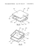 DEVICE FOR ELECTROMAGNETIC SHIELDING AND DISSIPATION OF HEAT RELEASED BY     AN ELECTRONIC COMPONENT, AND CORRESPONDING ELECTRONIC CIRCUIT diagram and image