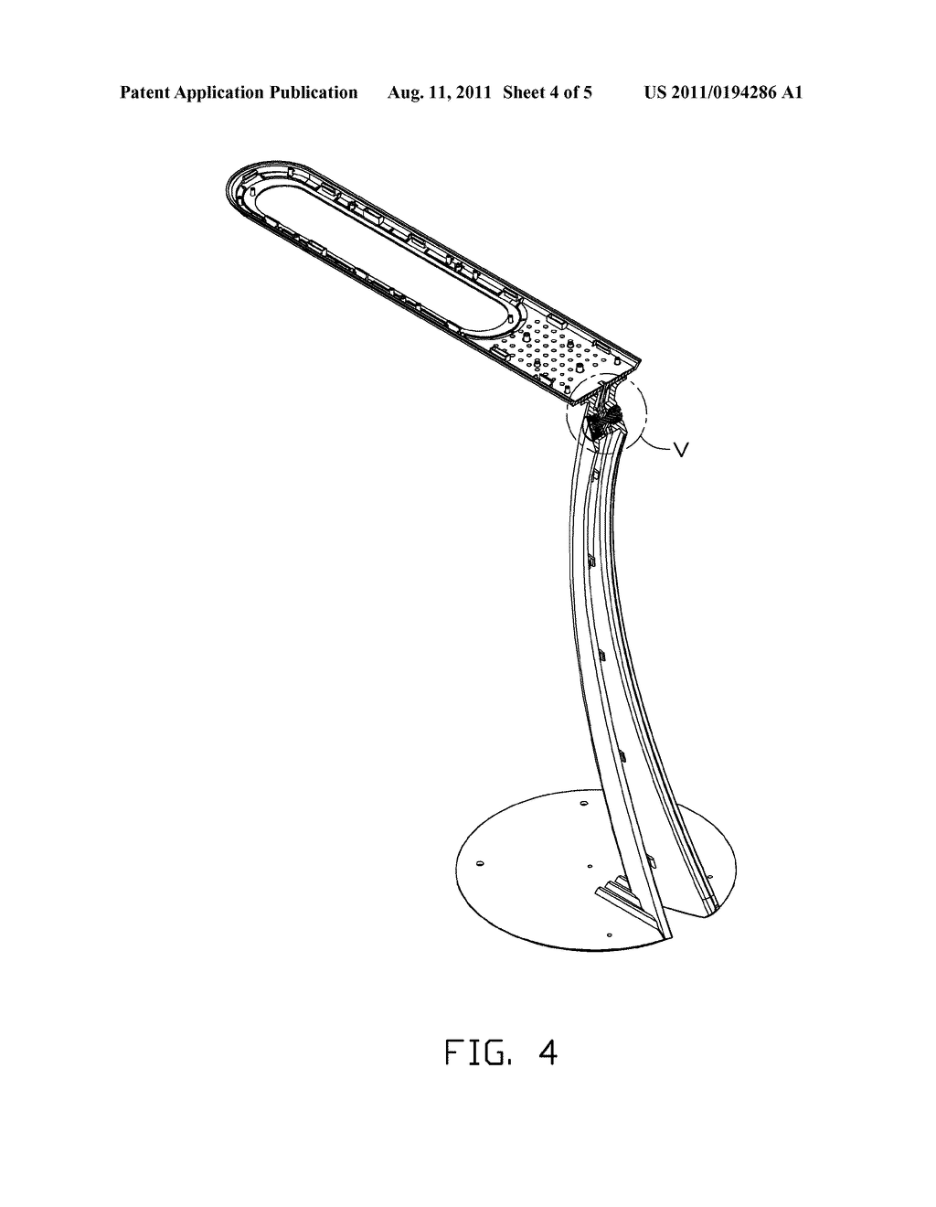 ADJUSTABLE LAMP DEVICE AND HOLDING MECHANISM THEREOF - diagram, schematic, and image 05