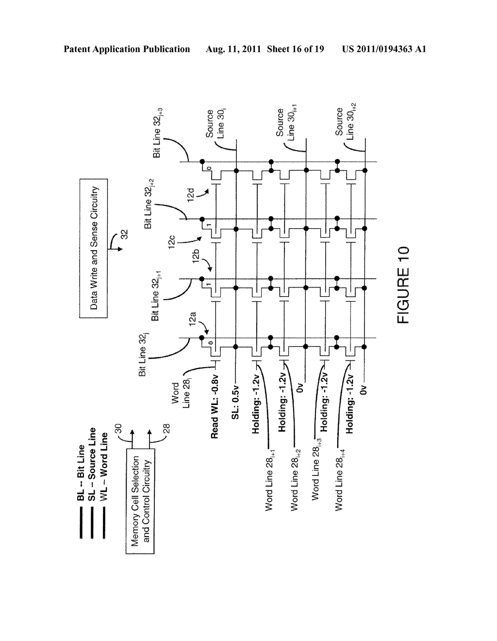 SEMICONDUCTOR MEMORY CELL AND ARRAY USING PUNCH-THROUGH TO PROGRAM AND     READ SAME - diagram, schematic, and image 17