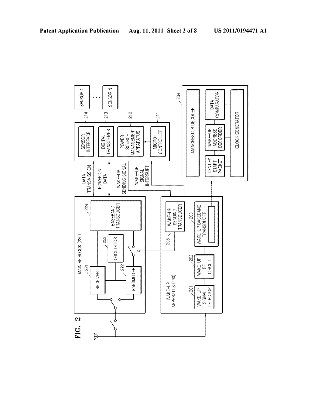 WAKE-UP APPARATUS AND WAKE-UP METHOD FOR LOW POWER SENSOR NODE - diagram, schematic, and image 03