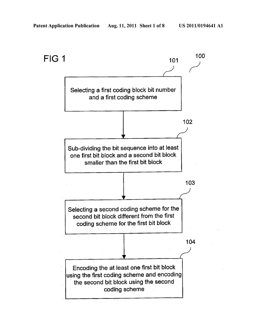 Method for Encoding a Bit Sequence and Encoding Circuit - diagram, schematic, and image 02