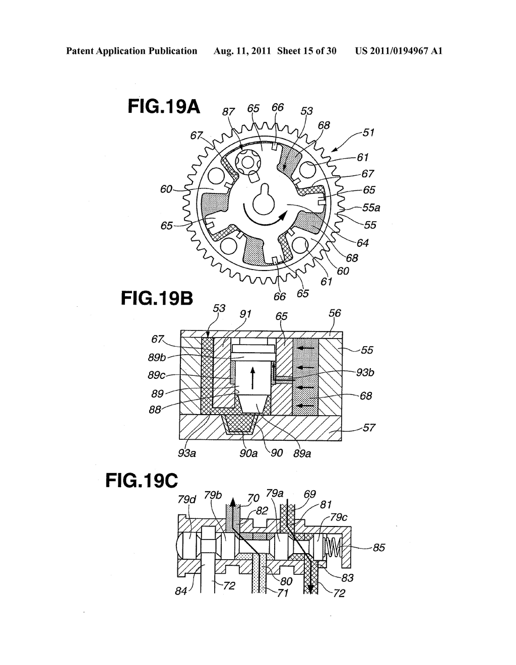 VARIABLE DISPLACEMENT PUMP, OIL JET AND LUBLICATING SYSTEM USING VARIABLE     DISPLACEMENT PUMP - diagram, schematic, and image 16