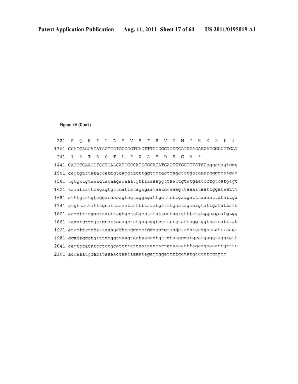 NUCLEIC ACIDS AND CORRESPONDING PROTEINS ENTITLED 251P5G2 USEFUL IN     TREATMENT AND DETECTION OF CANCER - diagram, schematic, and image 18