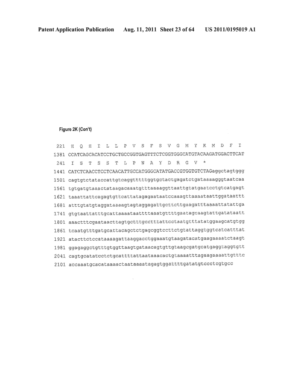 NUCLEIC ACIDS AND CORRESPONDING PROTEINS ENTITLED 251P5G2 USEFUL IN     TREATMENT AND DETECTION OF CANCER - diagram, schematic, and image 24